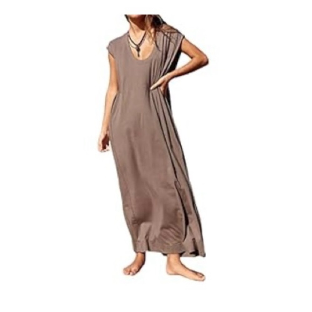 Tank Solid Scoop Neck Dress